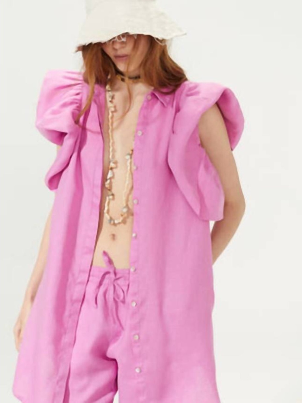 NWT Lanhtropy Santorini ruffled mini dress XS